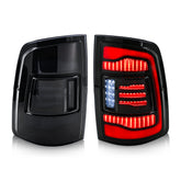New LED Tail Lights Assembly for 2009-2018 Dodge Ram 1500, 2013-2018 Ram 2500, High-Visibility Smoked Black , Easy Installation - Kuerled